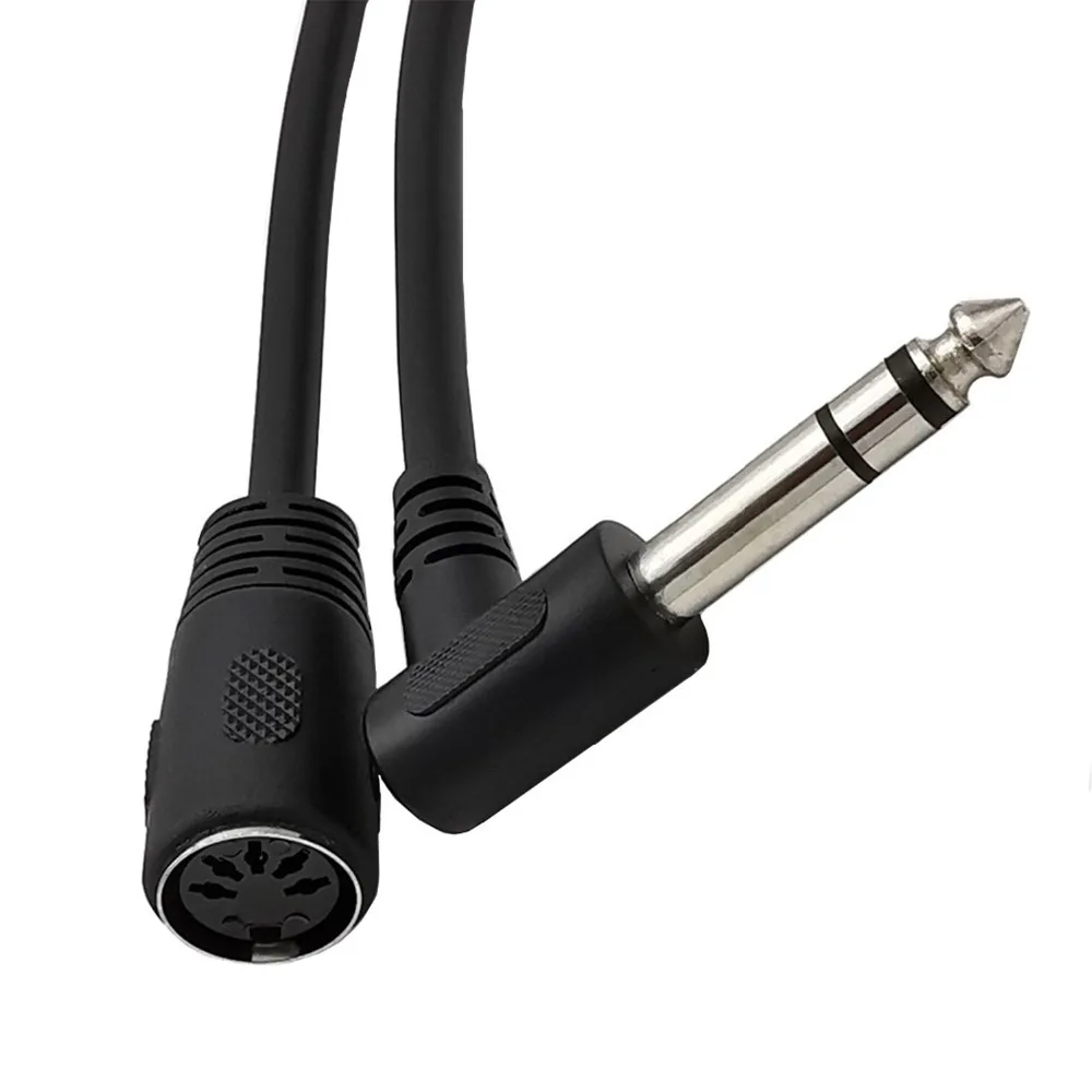 DIN5P母转6.35公弯线15厘米3