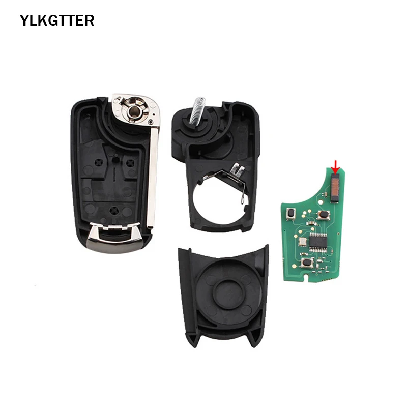 YLKGTTER дистанционный ключ для Opel/Vauxhall Vectra C 2006-2008 Signium 2005-2007 DIY HU100 лезвие и чип транспондера PCF7946