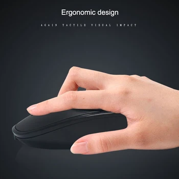 

USB Wireless Mouse Solid Color Silence Ergonomic Design Optical Mice Laptop Game Player JHP-Best