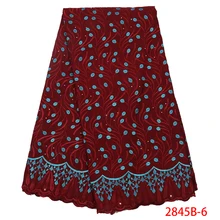 Африканская сухая хлопчатобумажные кружевные ткани, дизайн, горячая Распродажа, нигерийская кружевная ткань, швейцарская вуаль кружева в швейцарской KS2845B-6