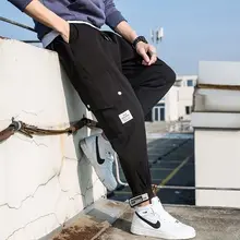Корейская уличная одежда в стиле хип-хоп, Мужские штаны для бега, модные мужские повседневные брюки-карго, брюки с эластичной резинкой на талии, штаны-шаровары для мужчин