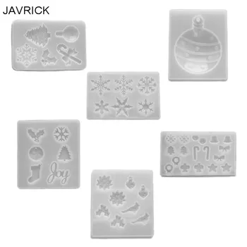 

Resin Crystal Epoxy Mold Snowflake Cane Letter Socks Tags Casting Silicone Mould DIY Crafts Pendant Jewelry Making Tools