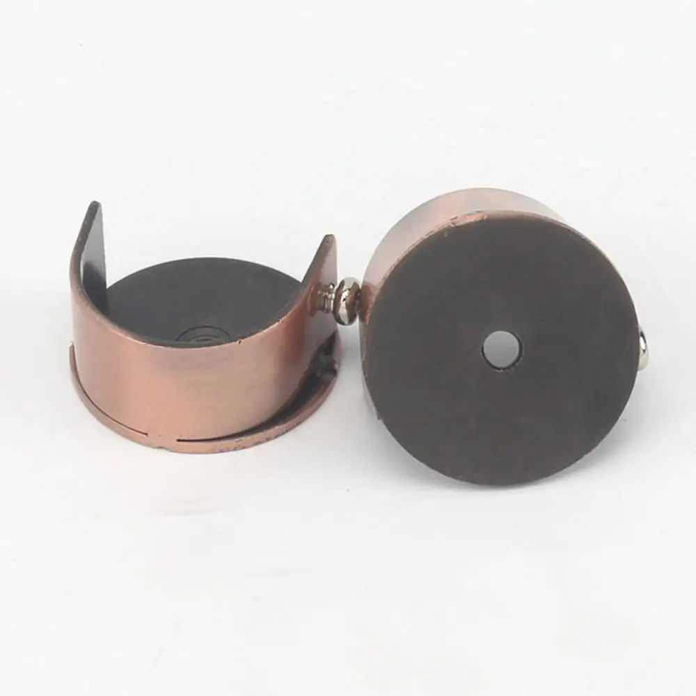 2Pcs Closet Shower Rod Holder U Shape Socket Brace Support Window Curtain Rod Pole Bracket with Screws