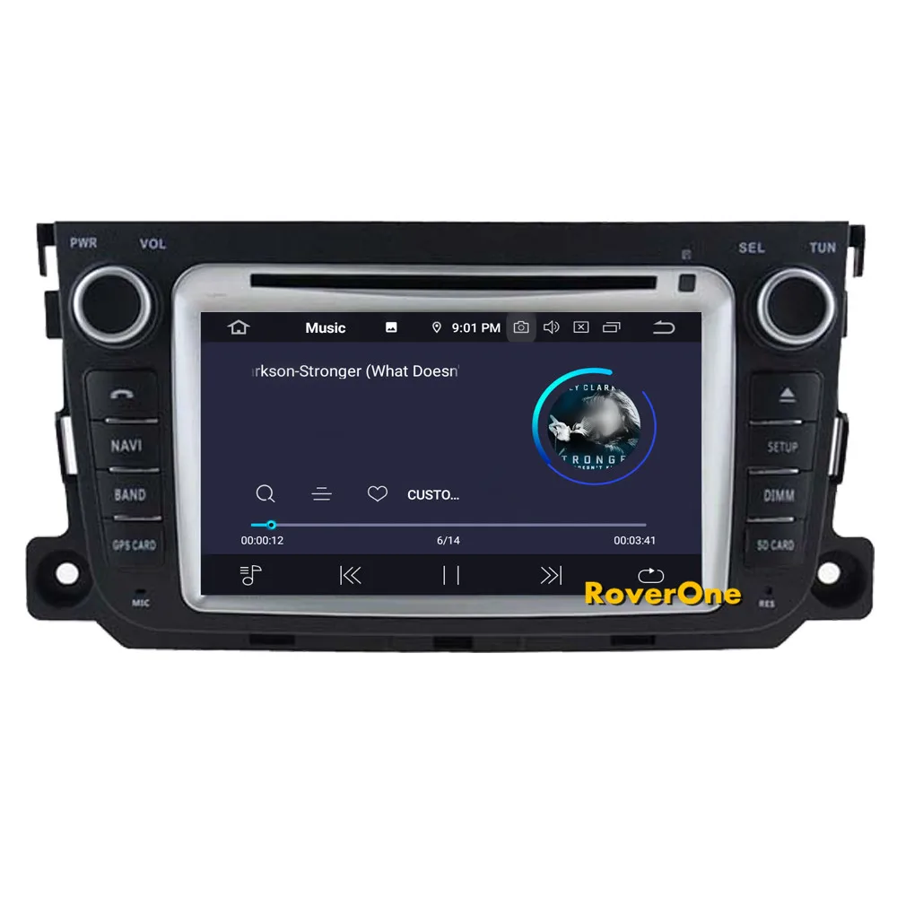 Sale RoverOne Car Multimedia Player For Mercedes For Smart Fortwo 2012 2013 2014 2015 2016 Android 9.0 Radio Stereo GPS Navigation 10