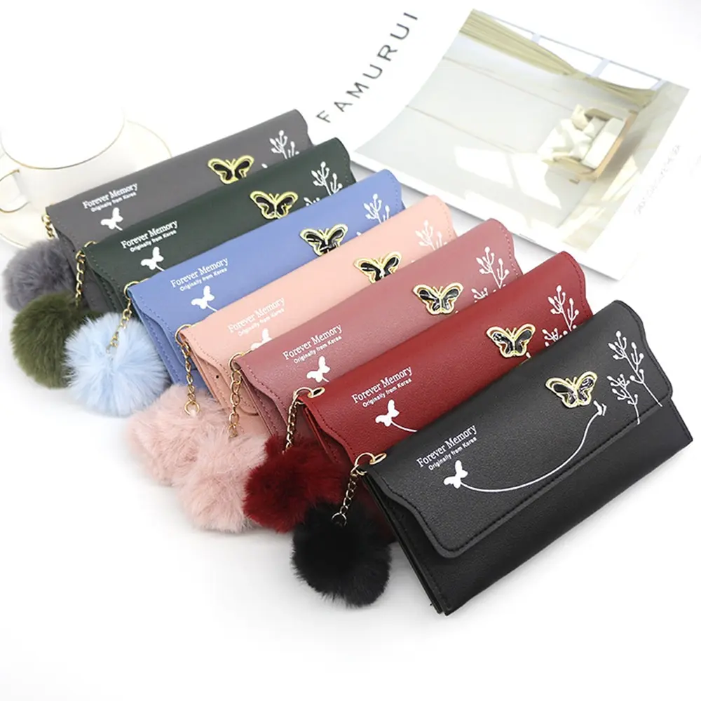 Fashion Butterfly Women Wallet Wrist Handle Phone Case Long Section Money Pocket Pouch Handbag Women's Purse Card Holders 2020 Fashion Butterfly Women Wallet Wrist Handle Phone Case Long Section Money Pocket Pouch Handbag Women's Purse Card Holders 2020