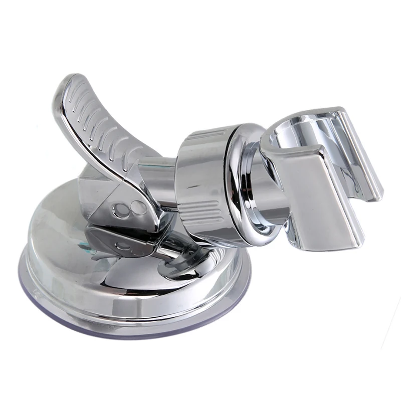 Punch-Free Shower Head Handset Holder, Chrome Bathroom Wall Mount, Adjustable Suction Bracket, Beautifully Polished Brand, New 5