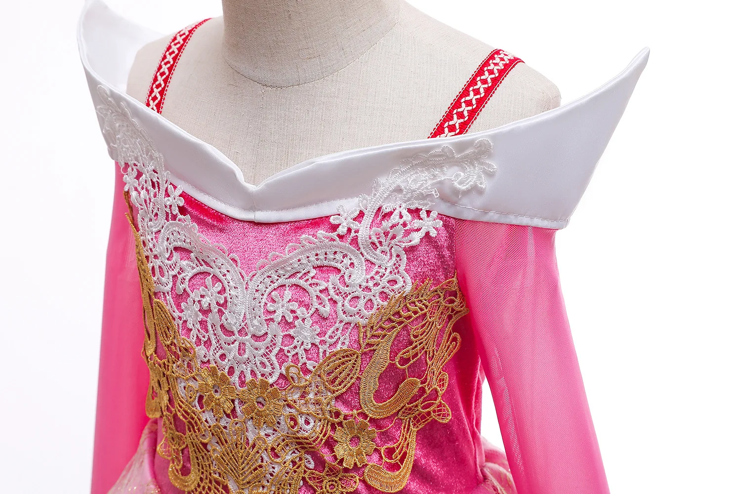 Girls Halloween Beauty Aurora Princess Dress Long Sleeves Lace Robe For Kids Gorgeous Carnival Christmas Fancy Party Outfits