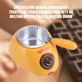 

220V Electric Candy Chocolate Melting Pot Chocolate Fountain DIY Kitchen Tool With Heart-shape Mold EU Pulg