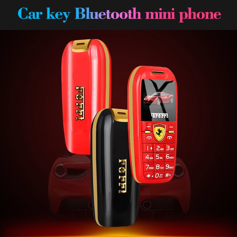 Mini Car Key Model Design Mobile Phone Magic Voice Dual Sim Changer Russian language keyboard Tiny 