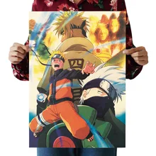 [G055] Наруто B-Ретро плакат из крафт-бумаги экран для помещений кафе декоративная живопись