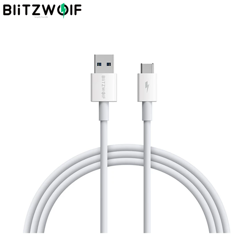 Зарядный кабель для передачи данных Blitzwolf BW TC18 TPE 5A FCP SuperCharge QC3.0 USB Type C HUAWEI P30 Pro Mate 20
