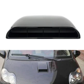 

High Quality ABS Universal Car decorative Air Flow Intake Scoop Turbo Bonnet Vent Cover Hood Black Car Sticker 1pc D40