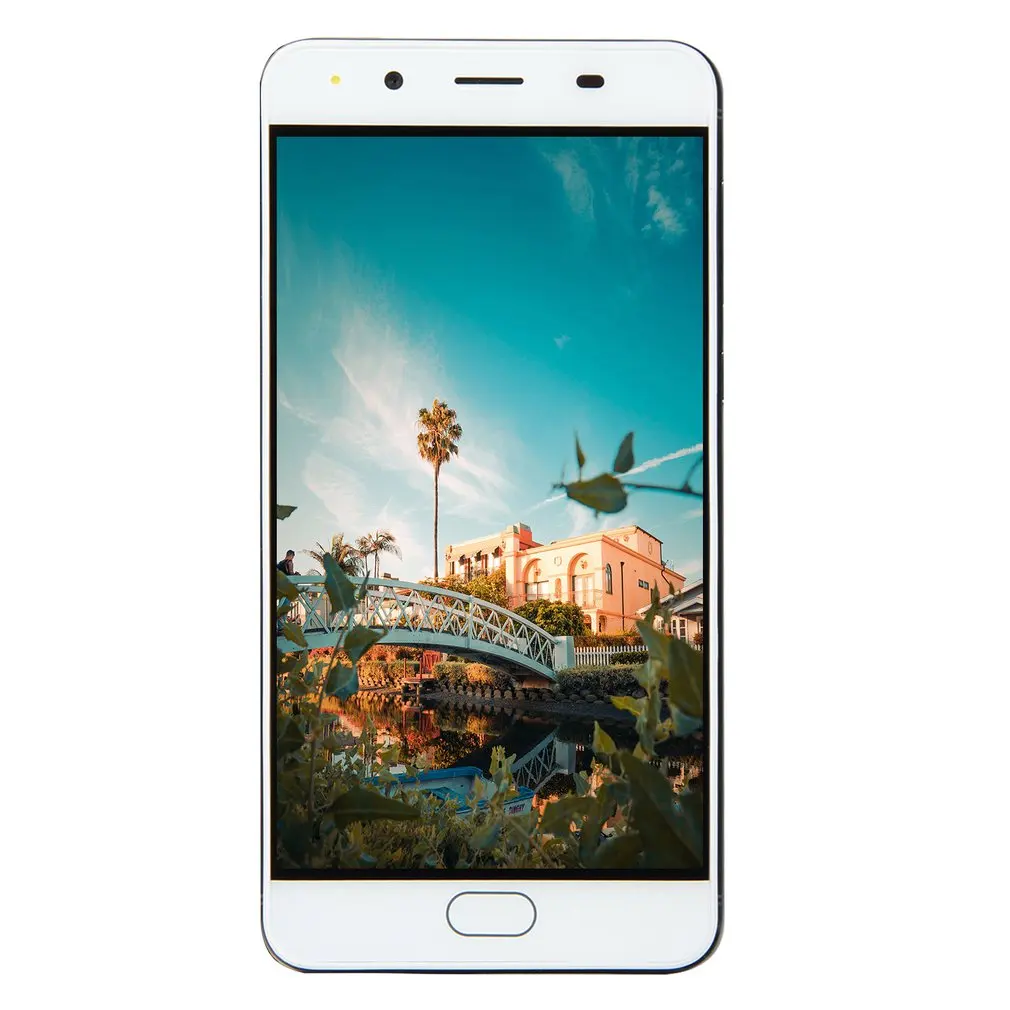 White 5.0 Inch Large Screen Dual Card Dual Standby Dual Cameras Mobile Phone Fingerprint Machine Smart Phone 4GB ROM Smartphone - Цвет: White