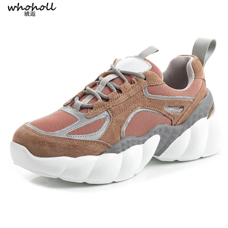 

Brand Fashion Women Sneakers Genuine Leather Platform Casual Shoes Woman New Spring Autumn Flats Breathable Sports Shoes