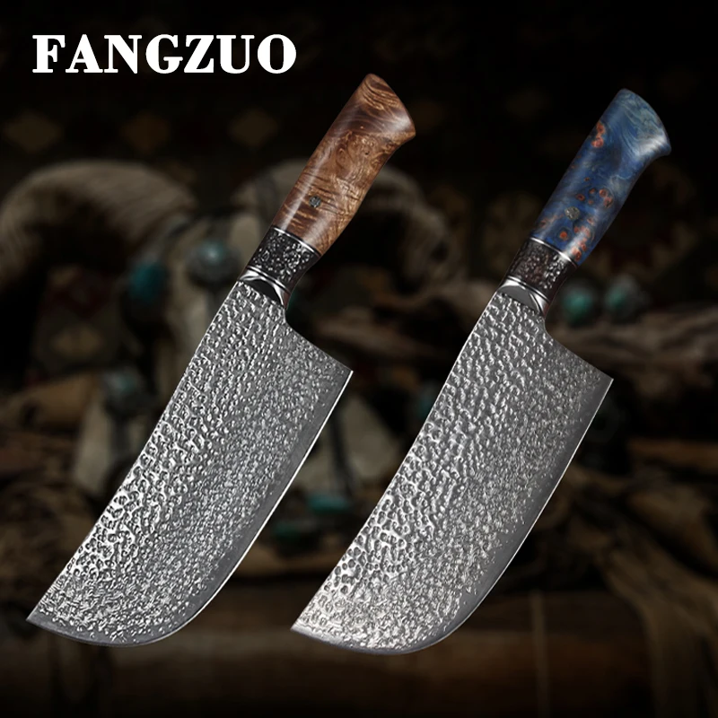 

FANGZUO VG10 Damascus Steel Nakiri Knife stability Handle Japanese Chef Knife Chinese Cleaver Vegetable Handmade Knives Cutlery