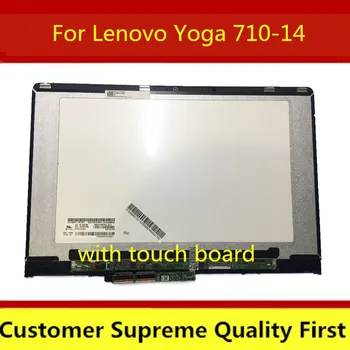

14.0'' Laptop Assembly For Lenovo Yoga 710-14 710-14ISK 80TY LCD Touch Screen Digitizer with Bezel N140HCA-EBA FHD 1920X1080 IPS