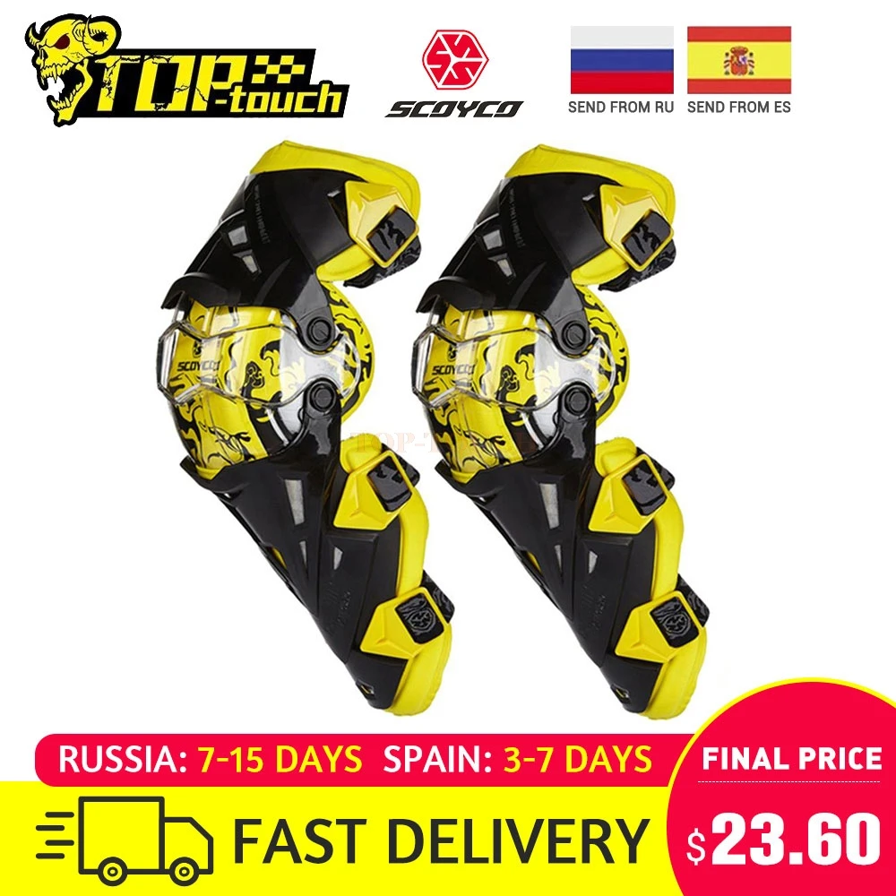 Scoyco-rodillera para motocicleta, equipo Protector de rodilla para hombre, Protector de rodilla, equipo para Motocross, Joelheira