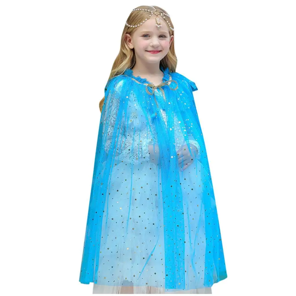 Рождественская Детская одежда; костюм с накидкой; волшебная накидка-пачка принцессы для маленьких девочек; шикарная шаль для костюмированной вечеринки; Falda princesa - Цвет: Elsa A