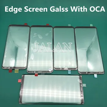 

5pcs Edge Screen glass with oca glue For Samsung s20 s10 s9 s8 plus note 8 9 10 plus lcd display touch screen replacement repair