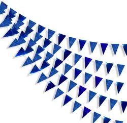 Rose Gold Triangle Garland for Celebrations and Decor (Royal Blue 1Pc)
