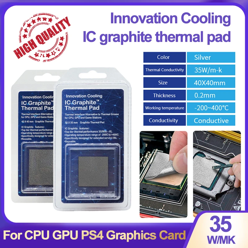 Innovation Cooling Ic Graphite Thermal Pad 35w/mk Thermal Silicone Pad