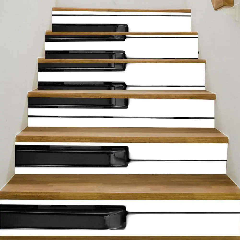 3D имитация пианино ключ лестница наклейки лестницы стояк наклейка домашний