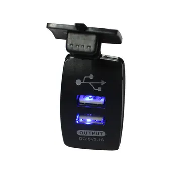 

Car USB Charger USB Charger Pratical Car Charger Switch Auto Black ABS Swivel