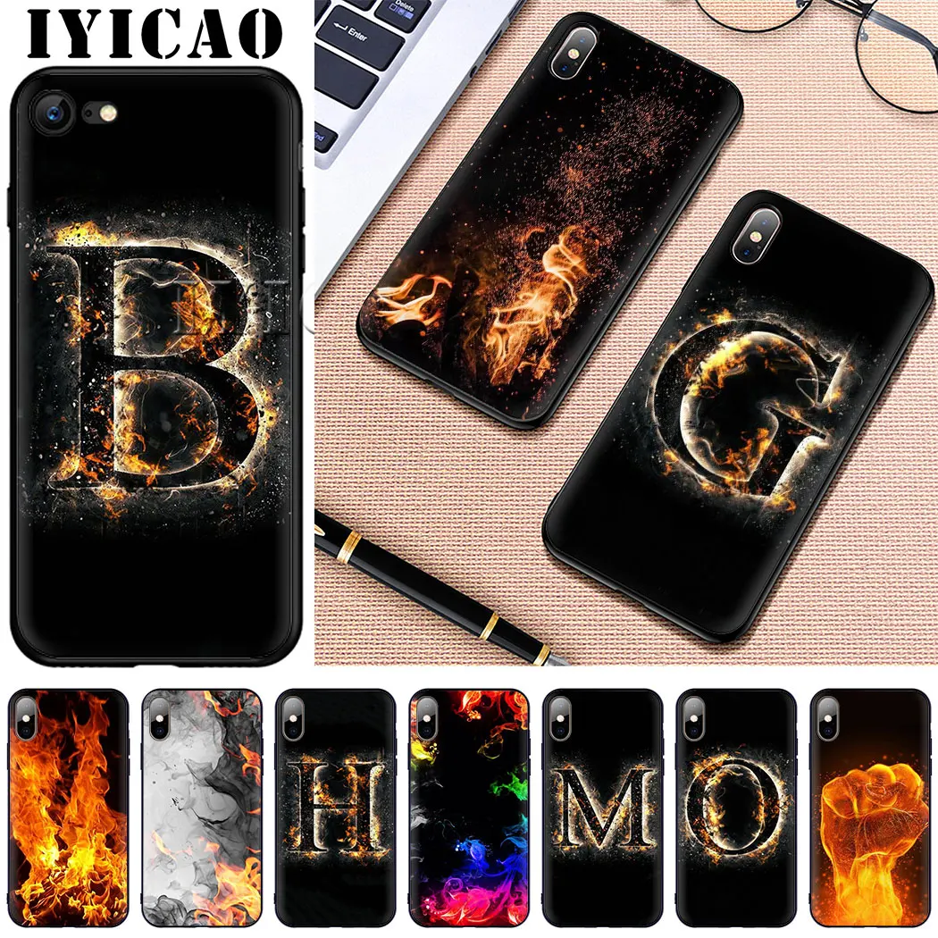 IYICAO Fire smoke узорный Мягкий силиконовый чехол для iPhone 5 5S SE 10 X XS XR Max 6 6s 7 8 Plus 11 pro max |