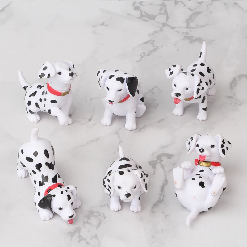 

Dalmatians Dog Action Toy Figures Puppy PVC Doll 6pcs/set