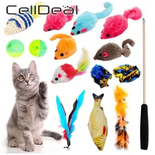 Pet Cat Toy sets Funny Cats Stick Fishing Rod Plush Mouse Combination Various Kitten Relief Interactive Toys Pets Accessories