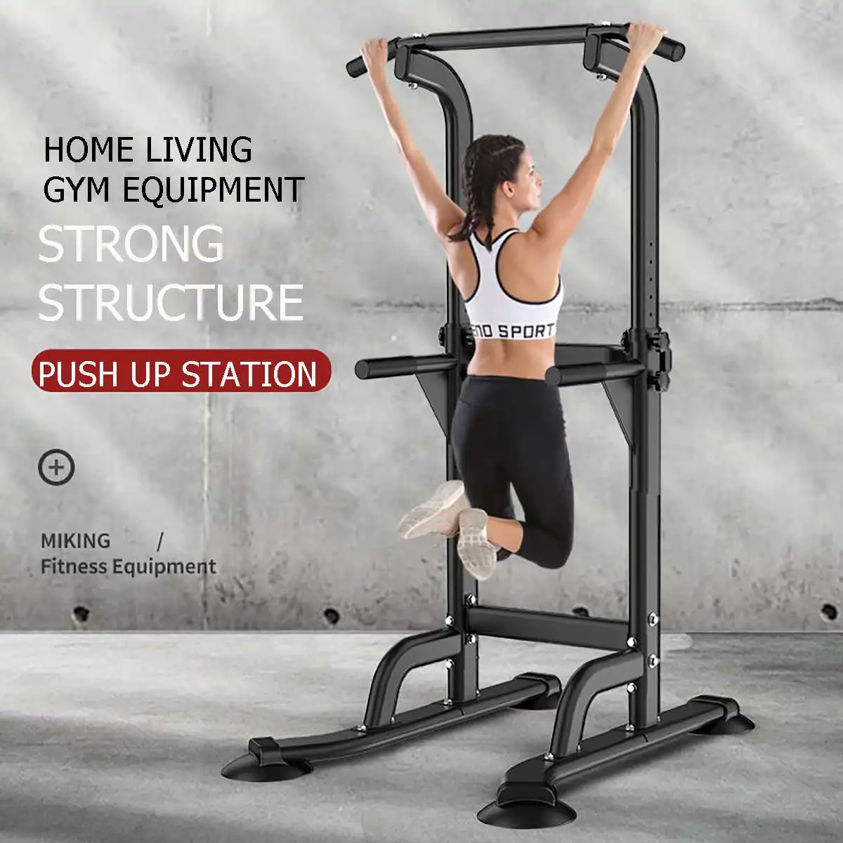 US $69.56 150KG Adjusable Pull Up Bar Horizontal Bars Multifunction Sport Workout Pull Up Station Power Tower Home Gym Fitness Equipment