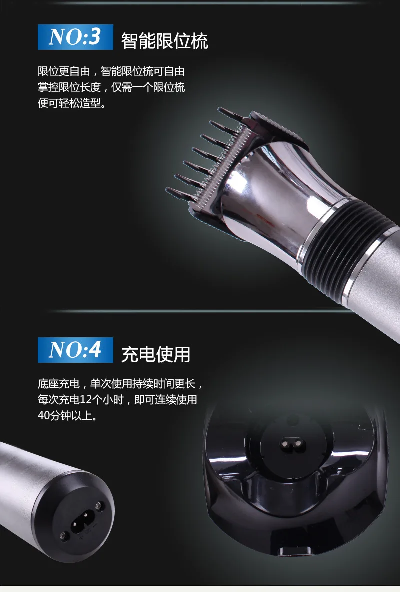 Fine-tuning Cutter Head Hair Clipper Razor Waterproof Wash Rechargeable Profession Hair Clippers Electric Scissors Push