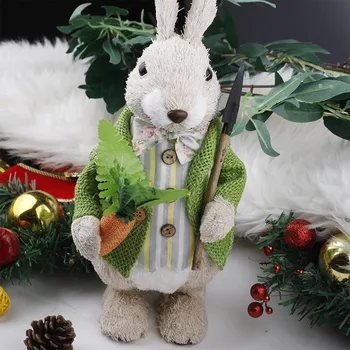 

Easter Decoration Simulation Easter Cute Rabbit Ornament Home Festival Party Window Decorations Photography Props Mar16