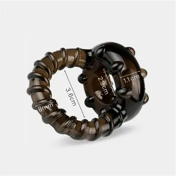 1PCs Penis Enhancer Orgasm Erotic Time Delay Penis Ring Double Cockring Lock Ejaculation Sexo Erection Rings Sex Toy for Men 5