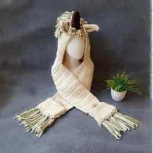 Г., шарф «Единорог» ручной работы для девочек от 3 до 10 лет, детская зимняя шапка, шапки с единорогом, модные милые Осенние теплые шерстяные вязаные шарфы