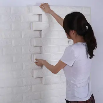 

10 styles 3D Brick Wall Stickers Wallpaper Decor Foam Waterproof Wall Covering Wallpaper for Kids Living Room DIY Background