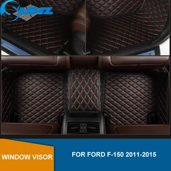 

Car Floor Mats For Ford F-150 2011 2012 2013 2014 Double Cab Custom Auto Foot Pads Automobile Carpet Cover SUNZ