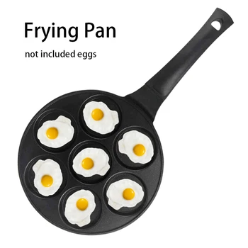 

Breakfast Cooking Pancakes Mini Crepe Bakeware Aluminium Alloy Non Stick 7 Holes Durable Round Kitchen Tools Frying Pan Omelette