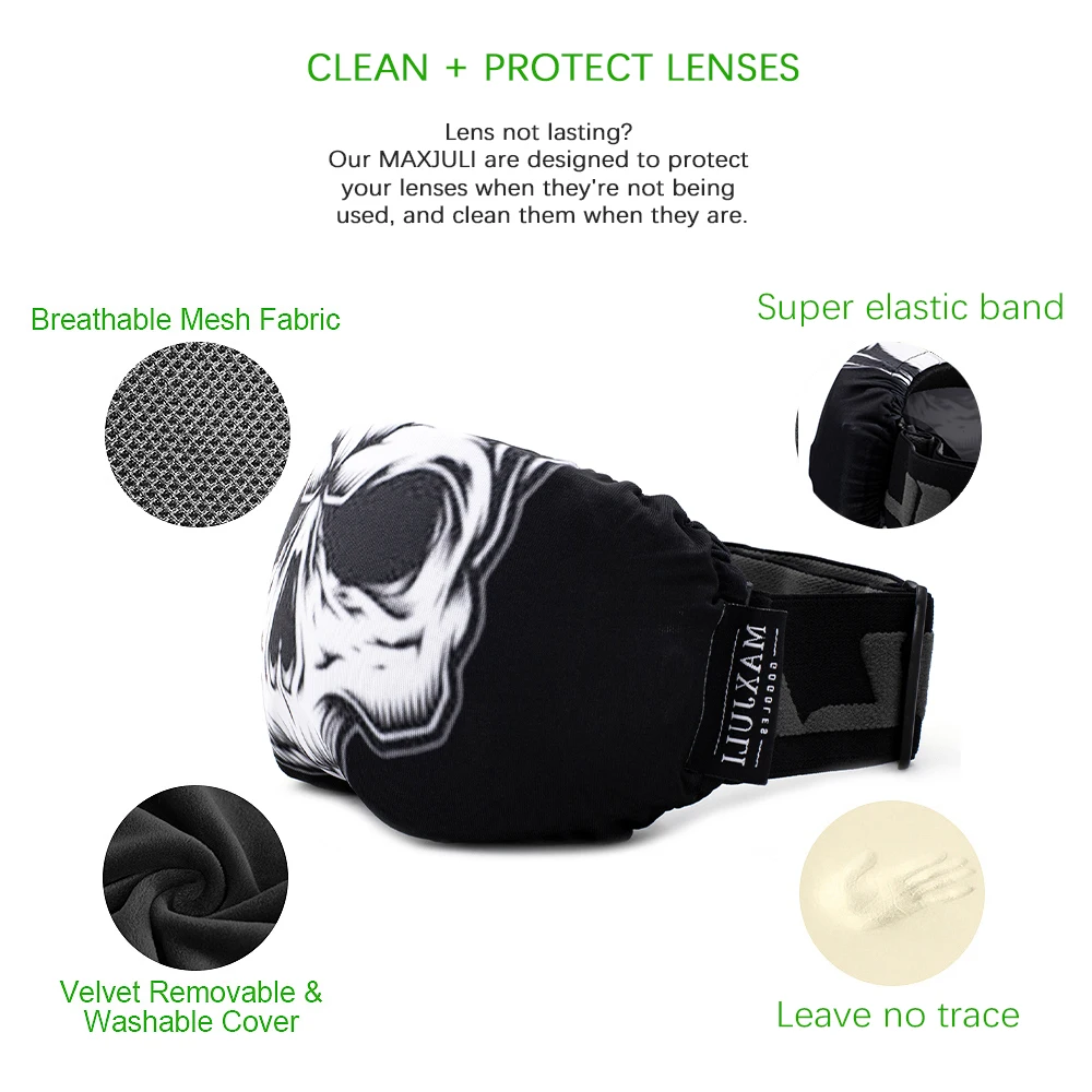 MAXJULI Goggle Cover Microfiber Protective,Ideal for Snow Ski Goggles 3000