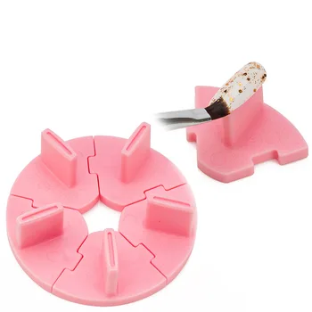 

1Pc Pla Nail art beginner exercise Lotus seat stand Detachable display stand Plastic Manicure tool Nail Polish Gel Display Stand