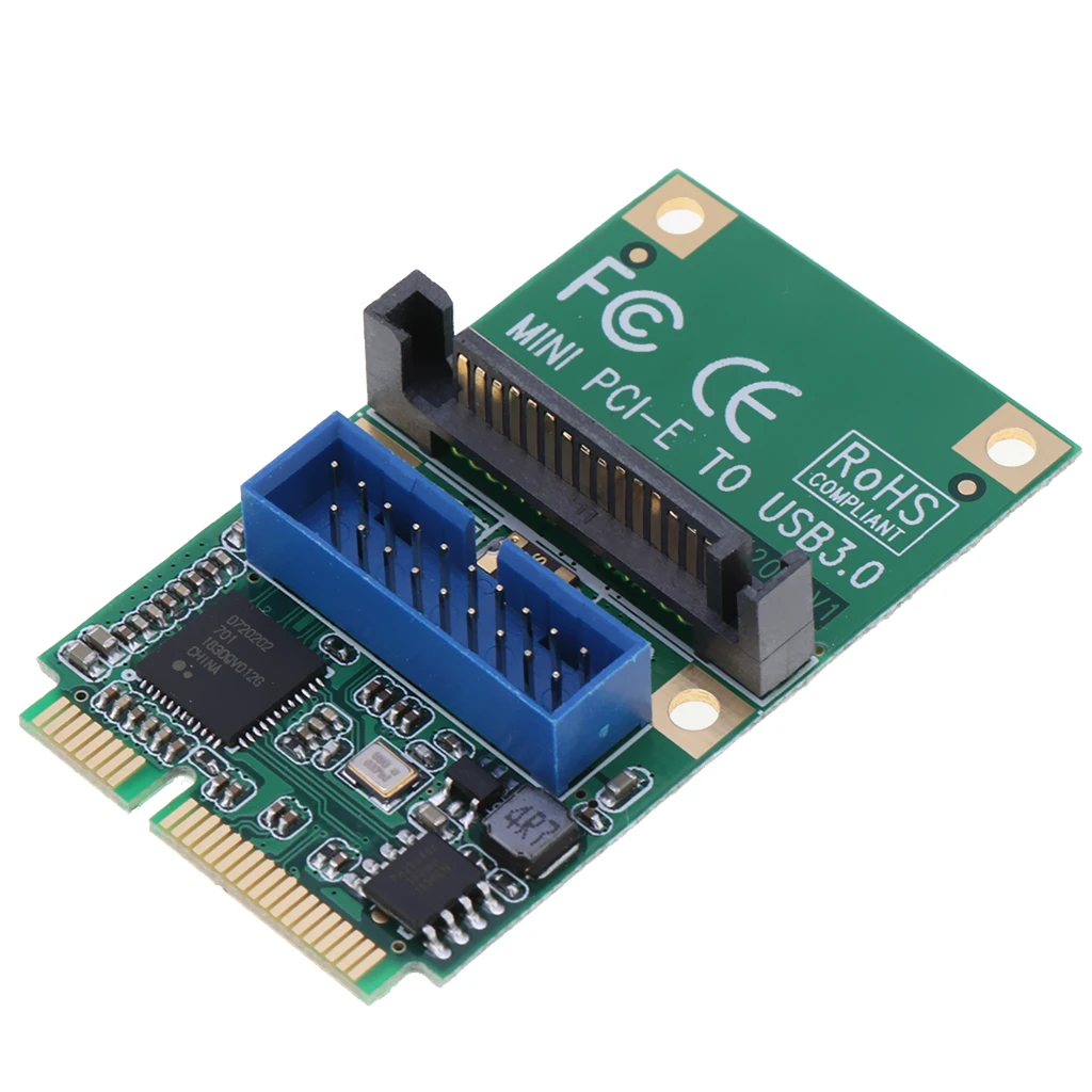 2-Port PCI-E USB 3.0 Express Card, Mini PCI Express 3.0 Hub Controller Adapter with Internal USB 3.0 20-PIN Connector, (U3121)