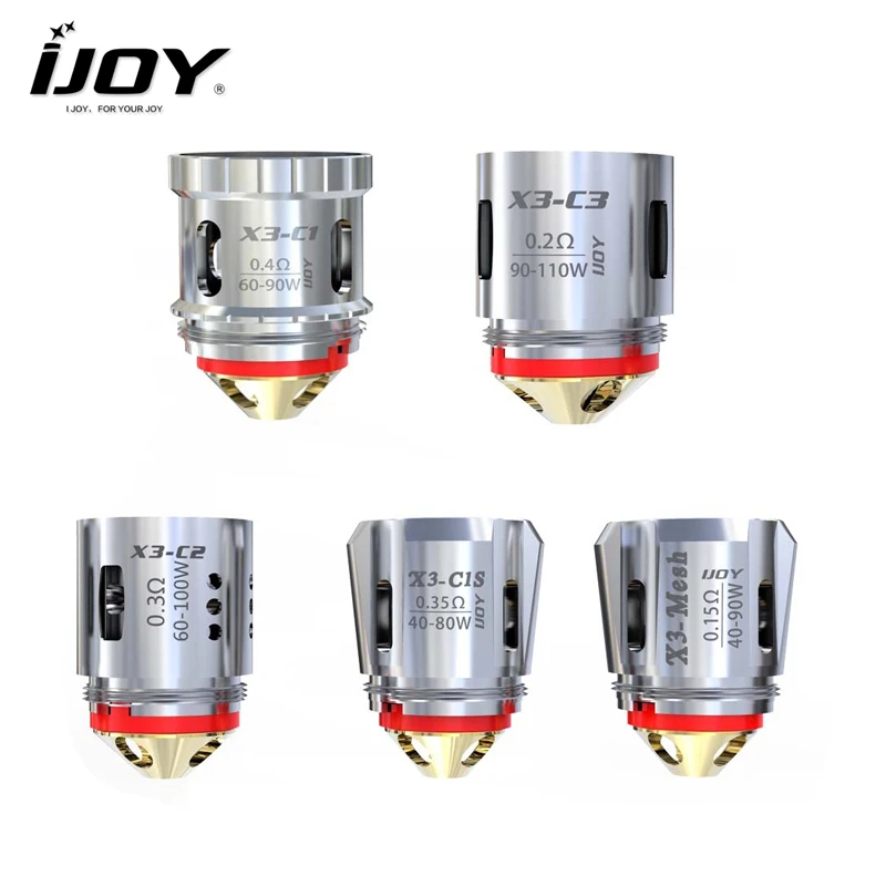 Оригинальные Запасные катушки IJOY Diamond sub ohm для резервуара 3 шт./упак. катушка X3 C1 C2