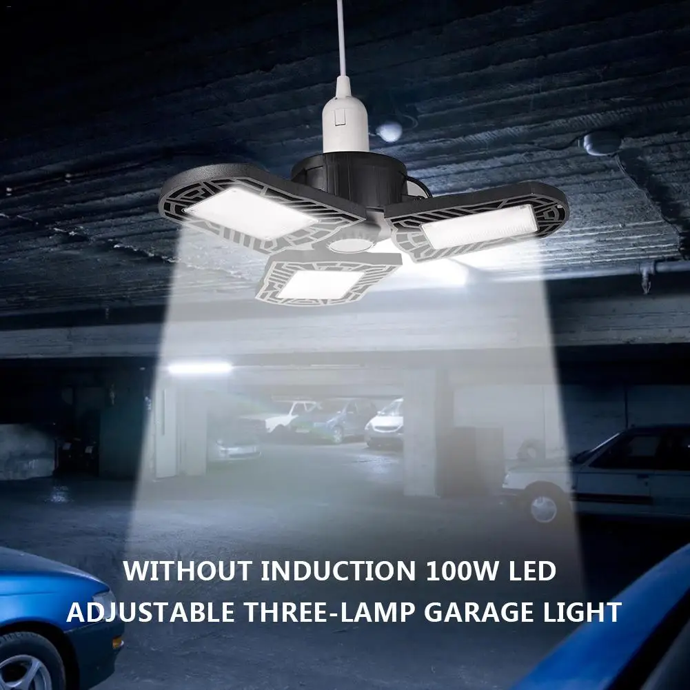 AC85-165V 100 Вт E26/E27 деформируемый потолочный светильник 2835 светодиодный датчик движения светодиодный светильник для гаража для заводской мастерской склад подвал