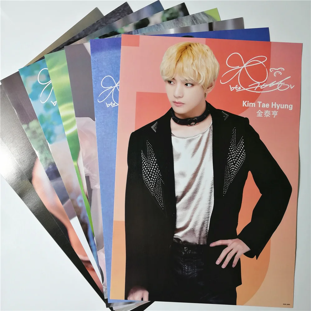 

8*(42x29cm)NEW Bangtan Boys Kim Tae Hyung V kpop around TaeHyung Poster Wall Stickers Gift