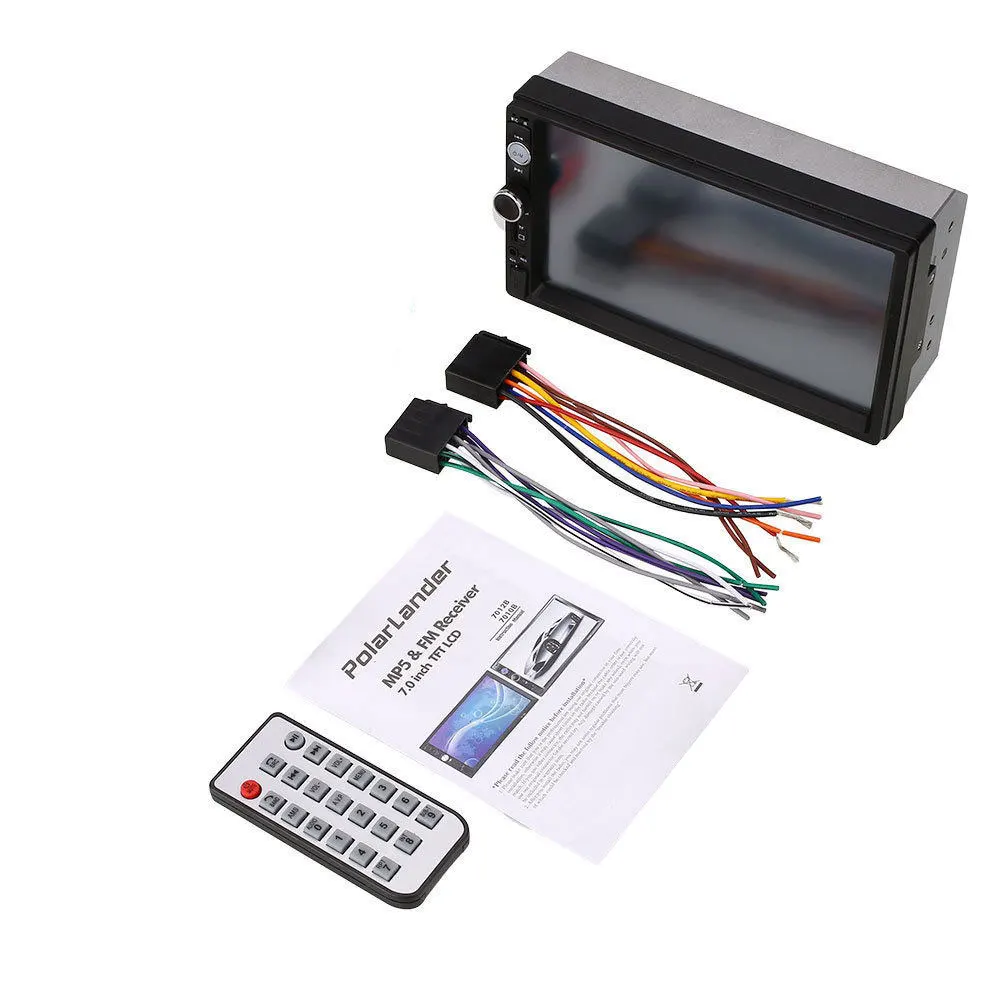 " двойной 2DIN автомобильный MP5 MP3-плеер Bluetooth Сенсорный экран стерео радио HD+ камера