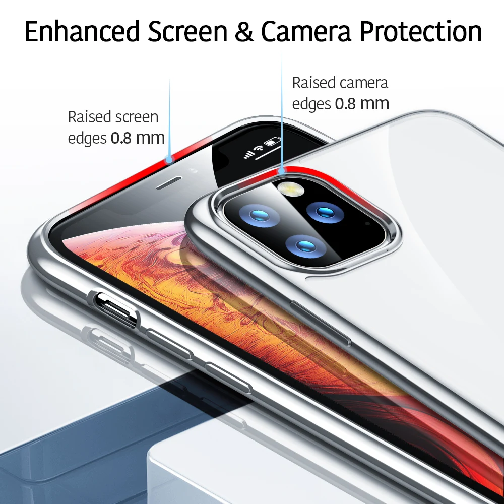 TPU Matte Case for iPhone 11 Pro Max Case Set Transparent Silicone Case Shockproof Case for iPhone X XR XS Max 8 7 6 6S Plus