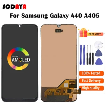 

SUPER AMOLED LCD For SAMSUNG Galaxy A40 A405 LCD Display Touch Screen Digitizer Assembly A40 2019 A405F LCD Free Shiping