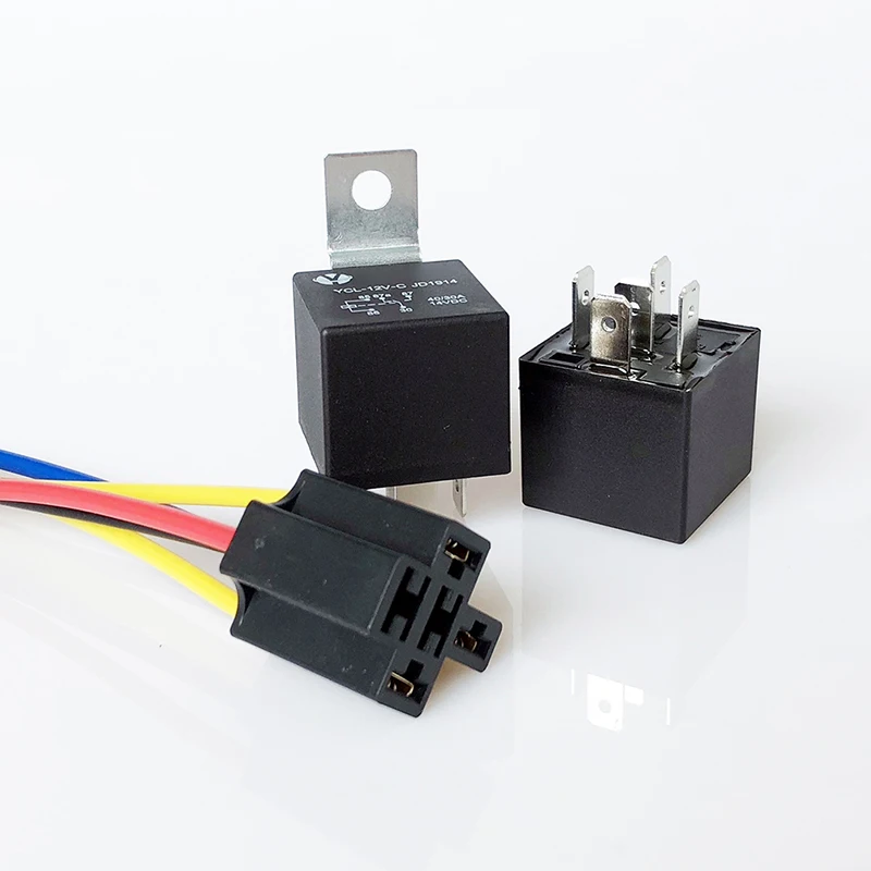 Новый AC/DC 12 V/24 V 5 Pin 30/40A автомобильный Жгут Авто реле гнездо провода для головной