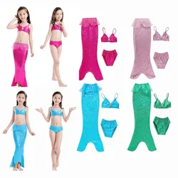 Maillot de bain trois pièces pour enfants, Bikini, maillot de bain, sirène, fendu, vêtements de sport, pour pataugeoire 