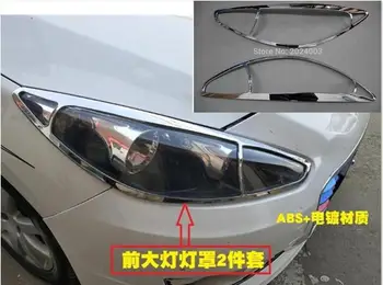 

2012 FOR Peugeot 308 Headlight Cover ABS Chrome Front headlight Lamp Cover , car styling